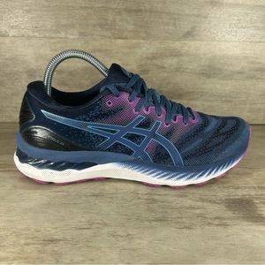 Asics Gel-Nimbus 23 Running Sneaker Blue Purple Women 9